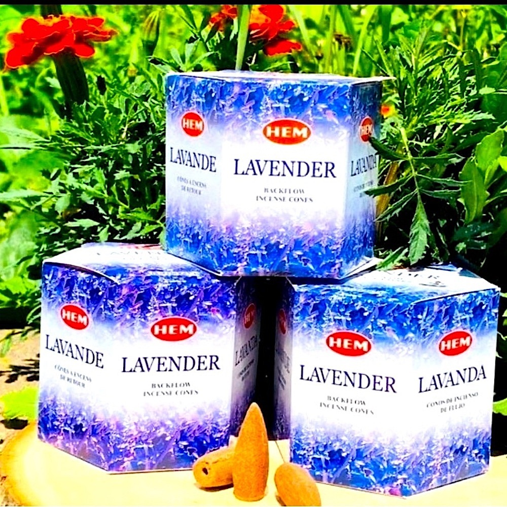 3 Packs Lavender Backflow Incense Cones - 120 Incense Cones